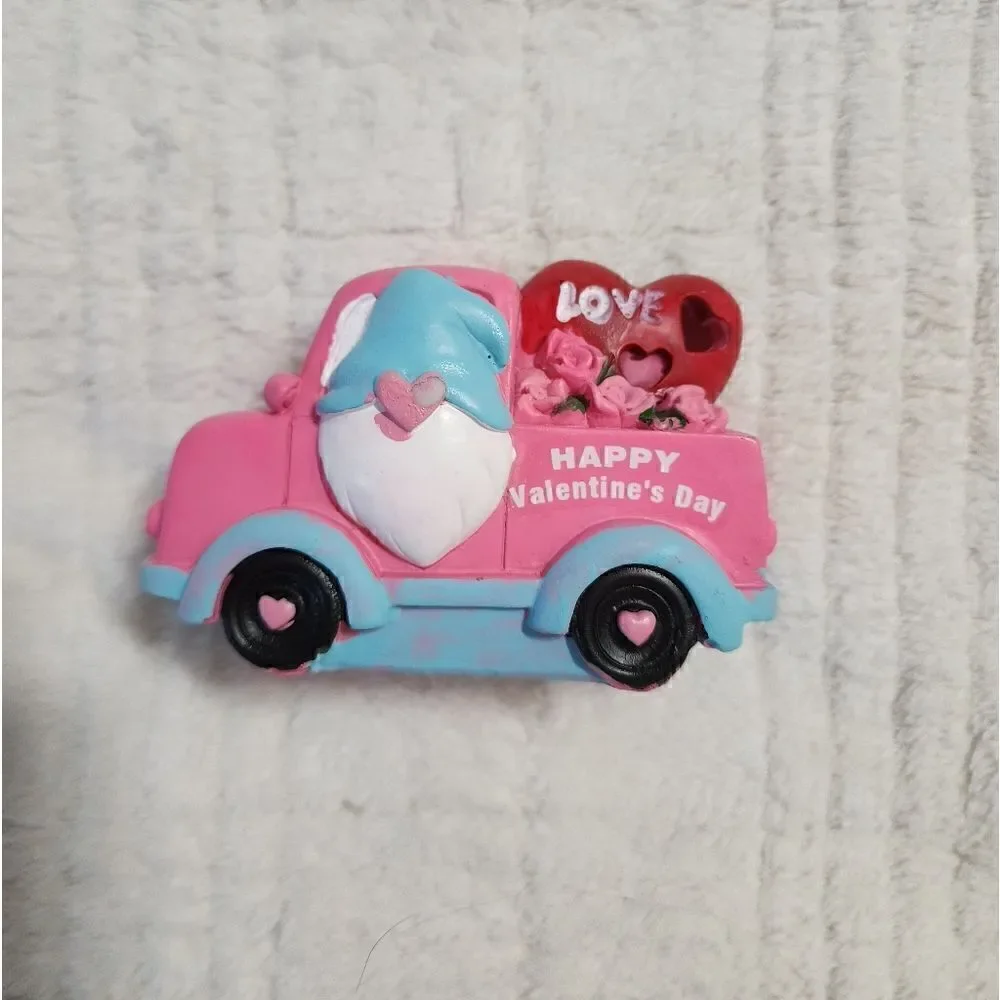 New Valentine's Day Gnome Track Ceramoc Decor with light